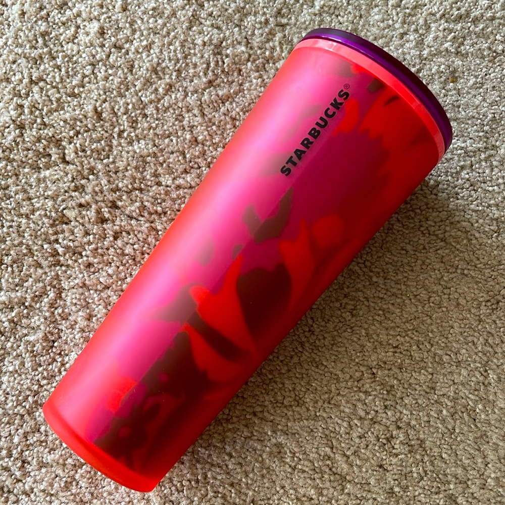 Starbucks Soft Touch Abstract Floral Tumbler Tall